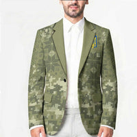 Ukraine Military Vyshyvanka Pattern Blazer Tryzub Emblem Tactical Style - Wonder Print Shop