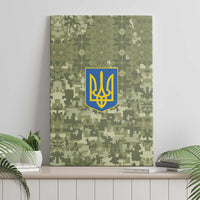Ukraine Military Vyshyvanka Pattern Canvas Wall Art Tryzub Emblem Tactical Style - Wonder Print Shop