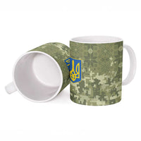Ukraine Military Vyshyvanka Pattern Ceramic Mug Tryzub Emblem Tactical Style - Wonder Print Shop