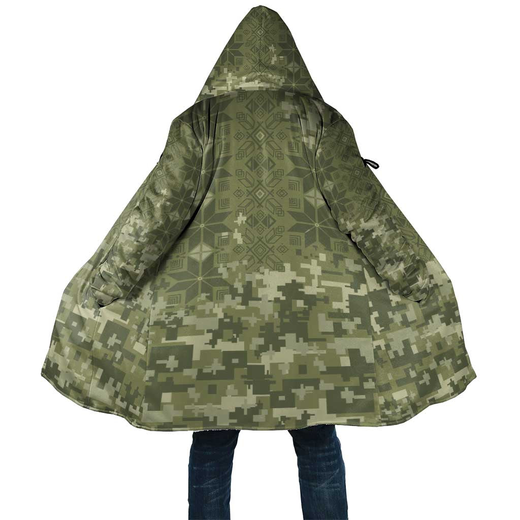 Ukraine Military Vyshyvanka Pattern Cloak Tryzub Emblem Tactical Style - Wonder Print Shop