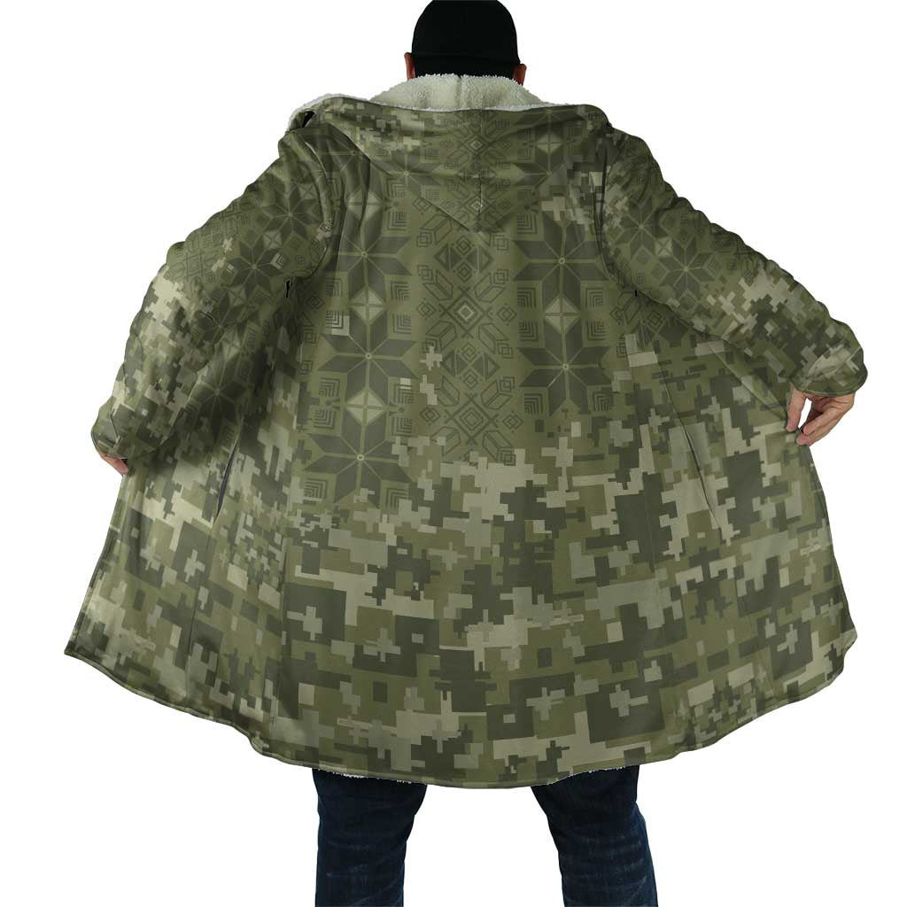 Ukraine Military Vyshyvanka Pattern Cloak Tryzub Emblem Tactical Style - Wonder Print Shop