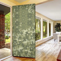 Ukraine Military Vyshyvanka Pattern Door Cover Tryzub Emblem Tactical Style - Wonder Print Shop