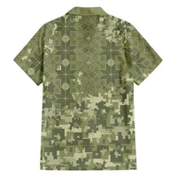 Ukraine Military Vyshyvanka Pattern Family Matching Mermaid Dress and Hawaiian Shirt Tryzub Emblem Tactical Style