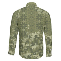 Ukraine Military Vyshyvanka Pattern Family Matching Off Shoulder Maxi Dress and Hawaiian Shirt Tryzub Emblem Tactical Style