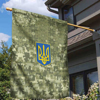 Ukraine Military Vyshyvanka Pattern Garden Flag Tryzub Emblem Tactical Style - Wonder Print Shop