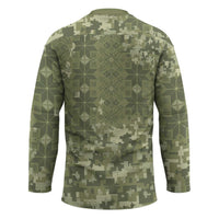 Ukraine Military Vyshyvanka Pattern Hockey Jersey Tryzub Emblem Tactical Style - Wonder Print Shop