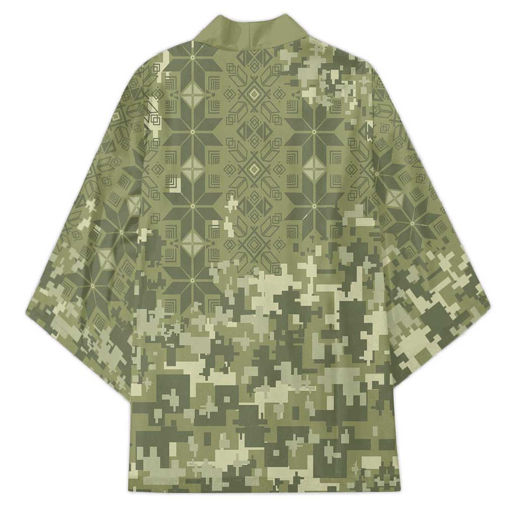 Ukraine Military Vyshyvanka Pattern Kimono Tryzub Emblem Tactical Style - Wonder Print Shop