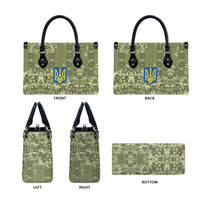 Ukraine Military Vyshyvanka Pattern Leather Bag Tryzub Emblem Tactical Style - Wonder Print Shop