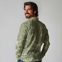 Ukraine Military Vyshyvanka Pattern Long Sleeve Polo Shirt Tryzub Emblem Tactical Style - Wonder Print Shop