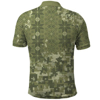 Ukraine Military Vyshyvanka Pattern Polo Shirt Tryzub Emblem Tactical Style - Wonder Print Shop
