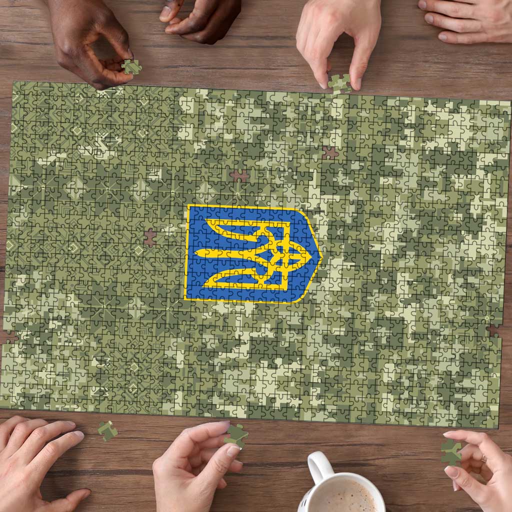 Ukraine Military Vyshyvanka Pattern Puzzle Tryzub Emblem Tactical Style - Wonder Print Shop