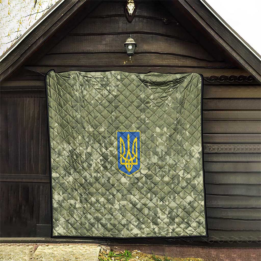 Ukraine Military Vyshyvanka Pattern Quilt Tryzub Emblem Tactical Style - Wonder Print Shop
