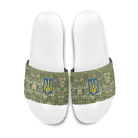 Ukraine Military Vyshyvanka Pattern Slide Sandals Tryzub Emblem Tactical Style - Wonder Print Shop