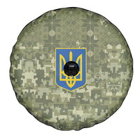 Ukraine Military Vyshyvanka Pattern Spare Tire Cover Tryzub Emblem Tactical Style - Wonder Print Shop