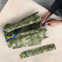 Ukraine Military Vyshyvanka Pattern Umbrella Tryzub Emblem Tactical Style - Wonder Print Shop