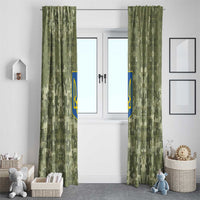 Ukraine Military Vyshyvanka Pattern Window Curtain Tryzub Emblem Tactical Style - Wonder Print Shop