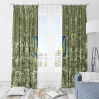 Ukraine Military Vyshyvanka Pattern Window Curtain Tryzub Emblem Tactical Style - Wonder Print Shop