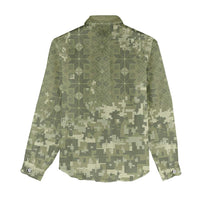 Ukraine Military Vyshyvanka Pattern Women Casual Shirt Tryzub Emblem Tactical Style - Wonder Print Shop