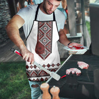 Ukraine Bandura Vyshyvanka Pattern Apron Ukrainian Heritage Folk White Version - Wonder Print Shop