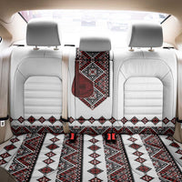 Ukraine Bandura Vyshyvanka Pattern Back Car Seat Cover Ukrainian Heritage Folk White Version - Wonder Print Shop