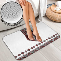 Ukraine Bandura Vyshyvanka Pattern Bathroom Set Ukrainian Heritage Folk White Version - Wonder Print Shop