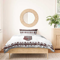Ukraine Bandura Vyshyvanka Pattern Bedding Set Ukrainian Heritage Folk White Version - Wonder Print Shop