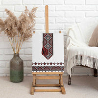Ukraine Bandura Vyshyvanka Pattern Canvas Wall Art Ukrainian Heritage Folk White Version - Wonder Print Shop