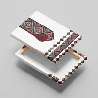 Ukraine Bandura Vyshyvanka Pattern Canvas Wall Art Ukrainian Heritage Folk White Version - Wonder Print Shop