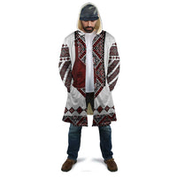 Ukraine Bandura Vyshyvanka Pattern Cloak Ukrainian Heritage Folk White Version - Wonder Print Shop
