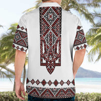 Ukraine Bandura Vyshyvanka Pattern Hawaiian Shirt Ukrainian Heritage Folk White Version - Wonder Print Shop