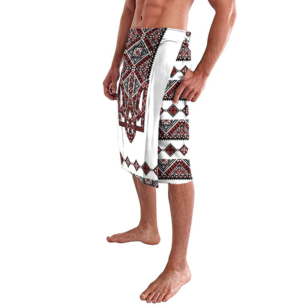Ukraine Bandura Vyshyvanka Pattern Lavalava Ukrainian Heritage Folk White Version - Wonder Print Shop