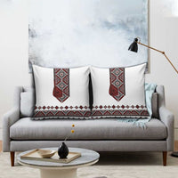Ukraine Bandura Vyshyvanka Pattern Pillow Cover Ukrainian Heritage Folk White Version - Wonder Print Shop