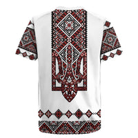 Ukraine Bandura Vyshyvanka Pattern Rugby Jersey Ukrainian Heritage Folk White Version - Wonder Print Shop