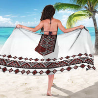 Ukraine Bandura Vyshyvanka Pattern Sarong Ukrainian Heritage Folk White Version - Wonder Print Shop