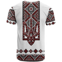 Ukraine Bandura Vyshyvanka Pattern T Shirt Ukrainian Heritage Folk White Version - Wonder Print Shop