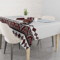 Ukraine Bandura Vyshyvanka Pattern Tablecloth Ukrainian Heritage Folk White Version - Wonder Print Shop