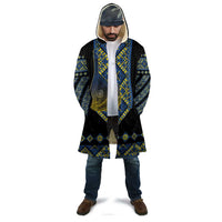 Ukraine Bandura Vyshyvanka Pattern Cloak Ukrainian Heritage Folk Black Version - Wonder Print Shop