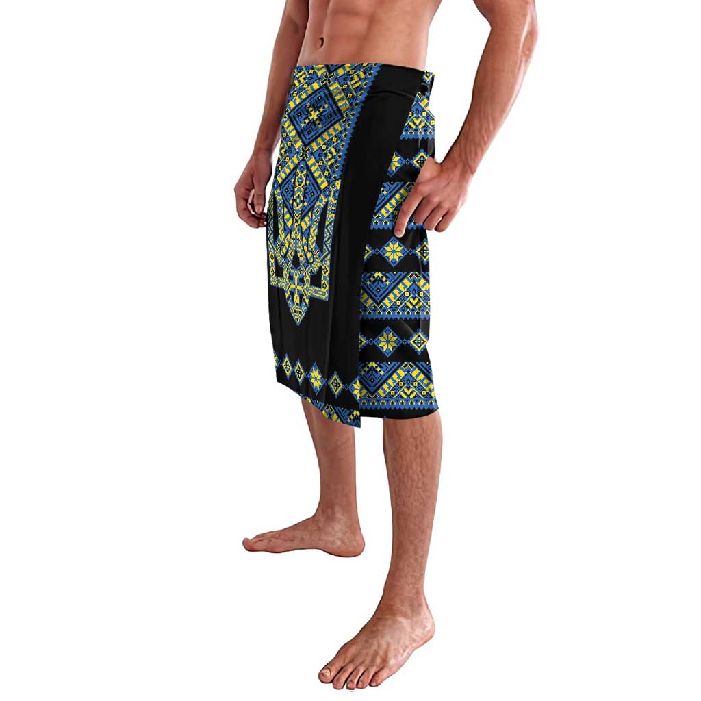 Ukraine Bandura Vyshyvanka Pattern Lavalava Ukrainian Heritage Folk Black Version - Wonder Print Shop