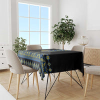 Ukraine Bandura Vyshyvanka Pattern Tablecloth Ukrainian Heritage Folk Black Version - Wonder Print Shop
