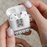 Ukraine Military Vyshyvanka Pattern AirPods Case Ukrainian Heritage White Tactical Style - Wonder Print Shop