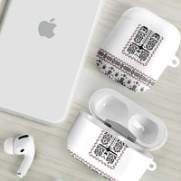 Ukraine Military Vyshyvanka Pattern AirPods Case Ukrainian Heritage White Tactical Style - Wonder Print Shop