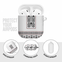 Ukraine Military Vyshyvanka Pattern AirPods Case Ukrainian Heritage White Tactical Style - Wonder Print Shop