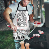 Ukraine Military Vyshyvanka Pattern Apron Ukrainian Heritage White Tactical Style - Wonder Print Shop