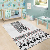 Ukraine Military Vyshyvanka Pattern Area Rug Ukrainian Heritage White Tactical Style - Wonder Print Shop