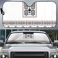 Ukraine Military Vyshyvanka Pattern Auto Sun Shade Ukrainian Heritage White Tactical Style - Wonder Print Shop
