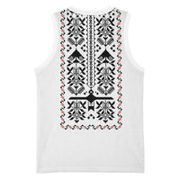 Ukraine Military Vyshyvanka Pattern Basketball Jersey Ukrainian Heritage White Tactical Style - Wonder Print Shop
