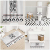 Ukraine Military Vyshyvanka Pattern Bathroom Set Ukrainian Heritage White Tactical Style - Wonder Print Shop
