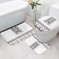 Ukraine Military Vyshyvanka Pattern Bathroom Set Ukrainian Heritage White Tactical Style - Wonder Print Shop