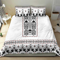 Ukraine Military Vyshyvanka Pattern Bedding Set Ukrainian Heritage White Tactical Style - Wonder Print Shop