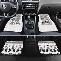 Ukraine Military Vyshyvanka Pattern Car Mats Ukrainian Heritage White Tactical Style - Wonder Print Shop